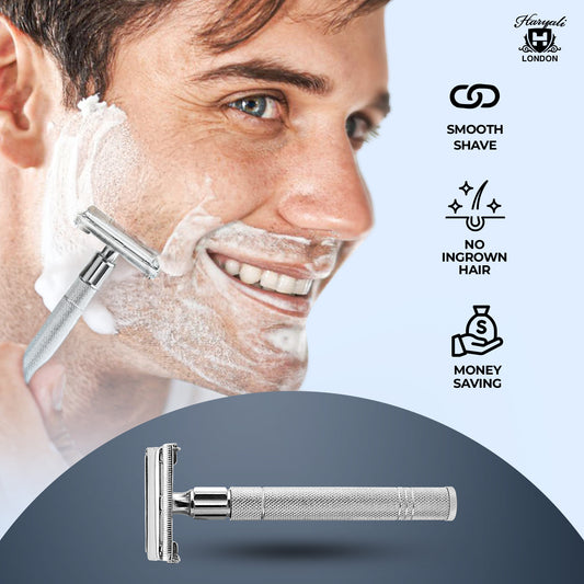 Haryali's Butterfly Safety Razor - Steel Handle