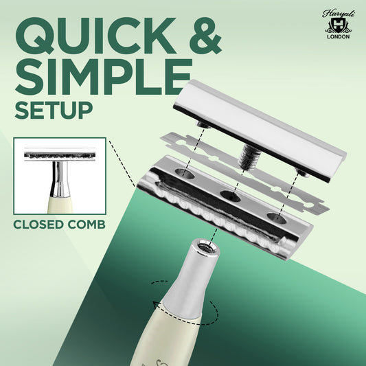 Haryali's Tandoori Safety Razor - Ivory Color