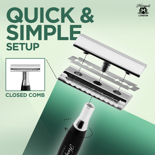 Haryali's Tandoori Safety Razor - Black