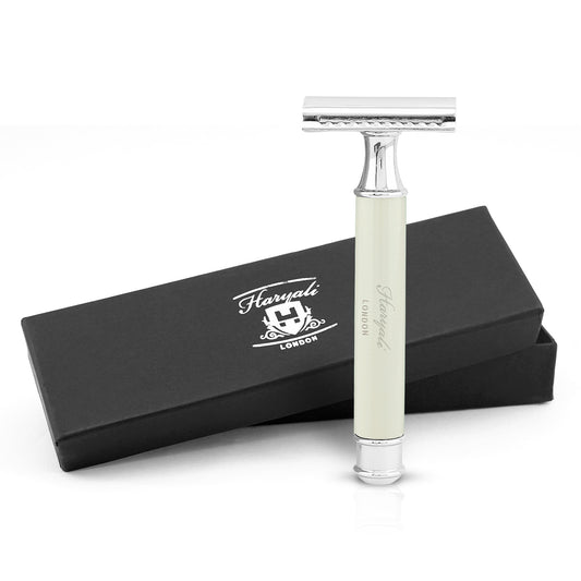 Haryali's Round Safety Razor - Ivory