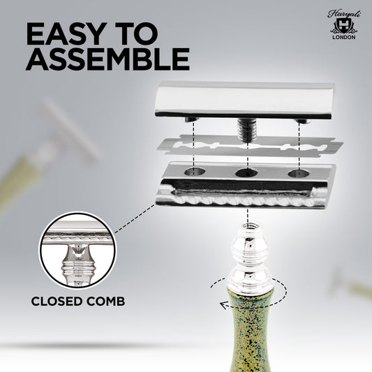 Haryali's Antique Double Edge Safety Razor - Gold