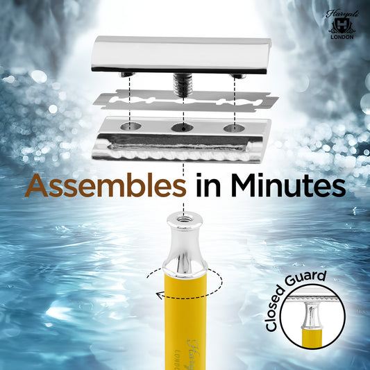 Haryali's Round Safety Razor - Yellow