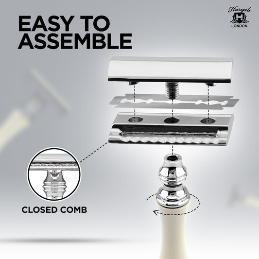 Haryali's Double Edge Safety Razor - Ivory