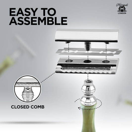 Haryali's Safety Razor - Tortoise Horn Imitation