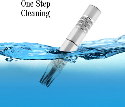 GERMAN Stainless steel Travel Manual Nose Ear Hair Trimmer Operate no Battery Grooming Kit - HARYALI LONDON