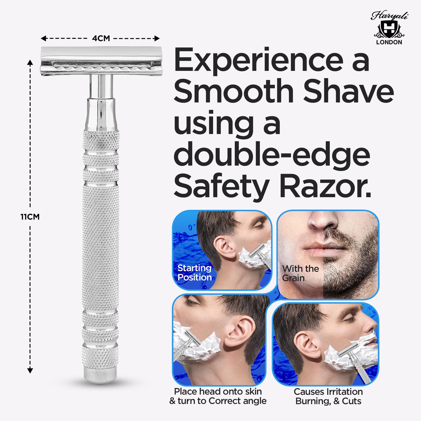 haryali's Double Edge Safety Razor - Steel