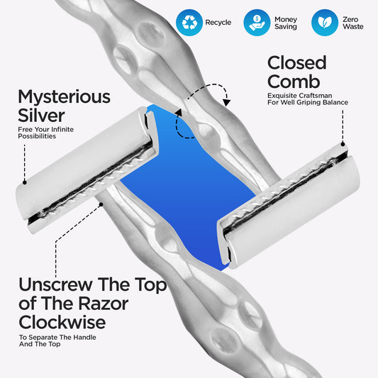 Double Edge Razor Stainless Steel Vase Shape