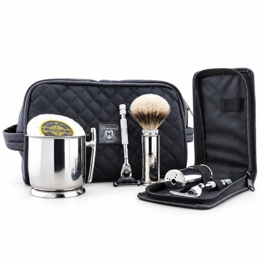 Nevada 6 Pc Silvertip Badger Travel Shaving Kit for Men