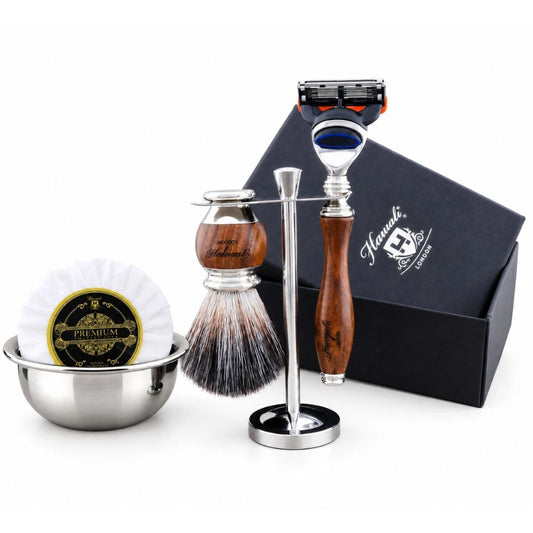 Haryali's Wooden Range Synthetic Hair Shaving Kit