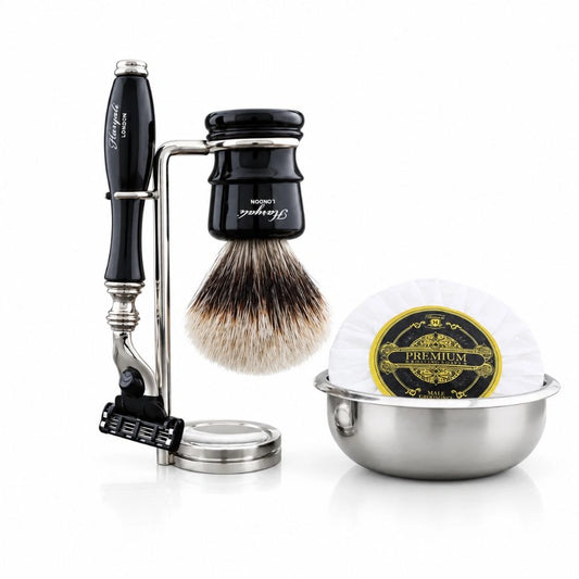 Lincoln 5 Pc Silvertip Badger Shaving Kit For Men