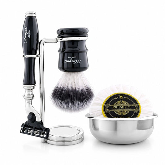 Lincoln 5Pc Vegan Silvertip Hair Luxury Shaving Set