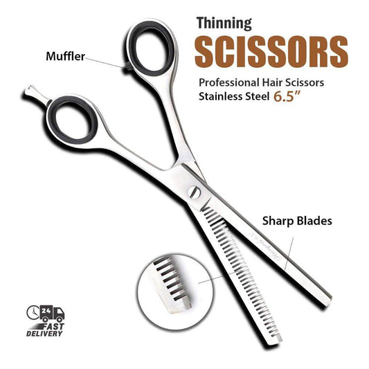 Haryali London 6.5 Hair Thinning Texturizing Barber Scissors - HARYALI LONDON