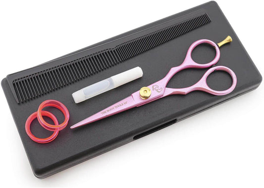 Haryali Pink 5.5" Hair Cutting Salon Barber Scissors With Adjustable Screw - HARYALI LONDON