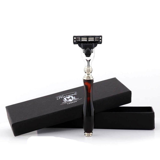 Haryali's 3 Edge Shaving Razor - Black Red - HARYALI LONDON