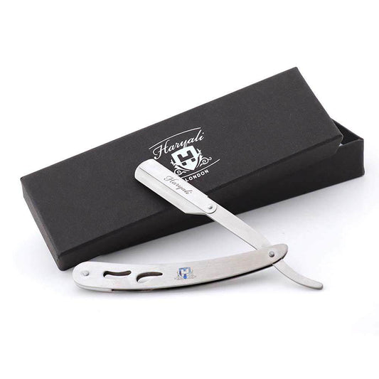 Haryali's Cut Throat Razor - Steel Handle - HARYALI LONDON
