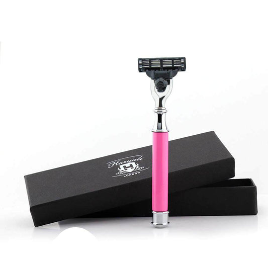Haryali's Round 3 Edge Shaving Razor - Pink - HARYALI LONDON