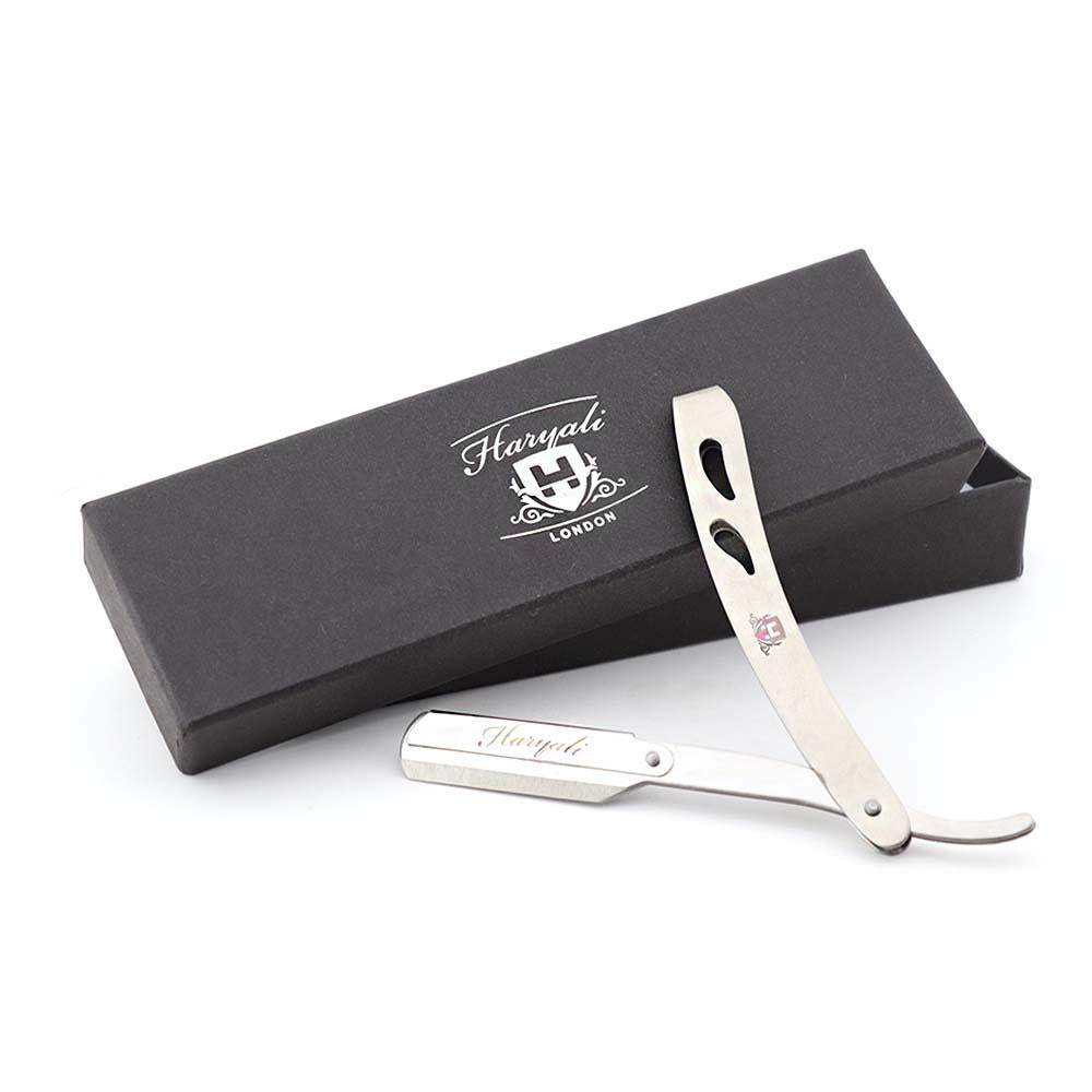 Haryali's Straight Cut Throat Razor - Steel Handle - HARYALI LONDON