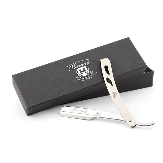 Haryali's Straight Cut Throat Razor - Steel Handle - HARYALI LONDON