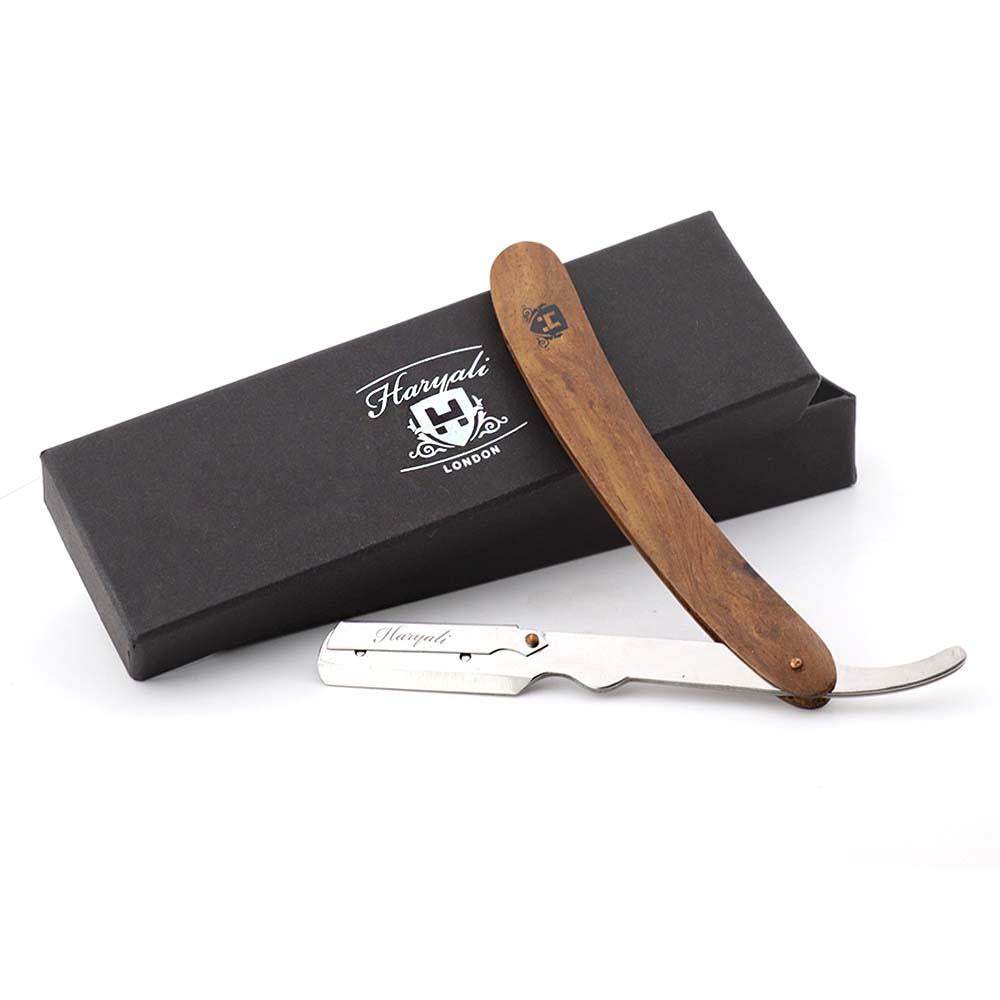 Haryali's Wood Cut Throat Razor - HARYALI LONDON