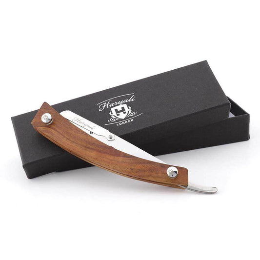Haryali's Wood Straight Cut Throat Razor - HARYALI LONDON