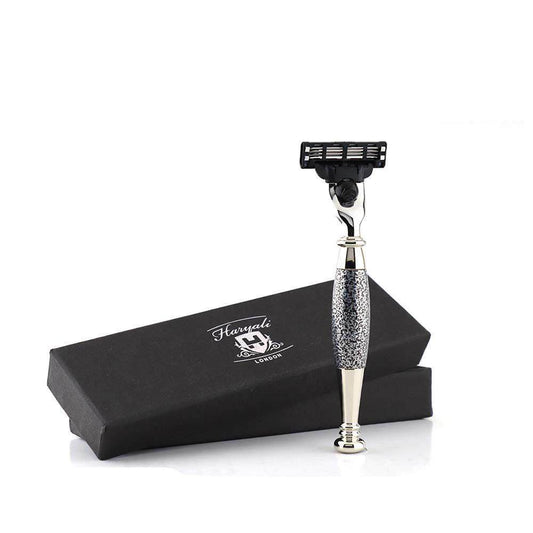 Tandori Antique 3 Edge Shaving Razor - Silver - HARYALI LONDON