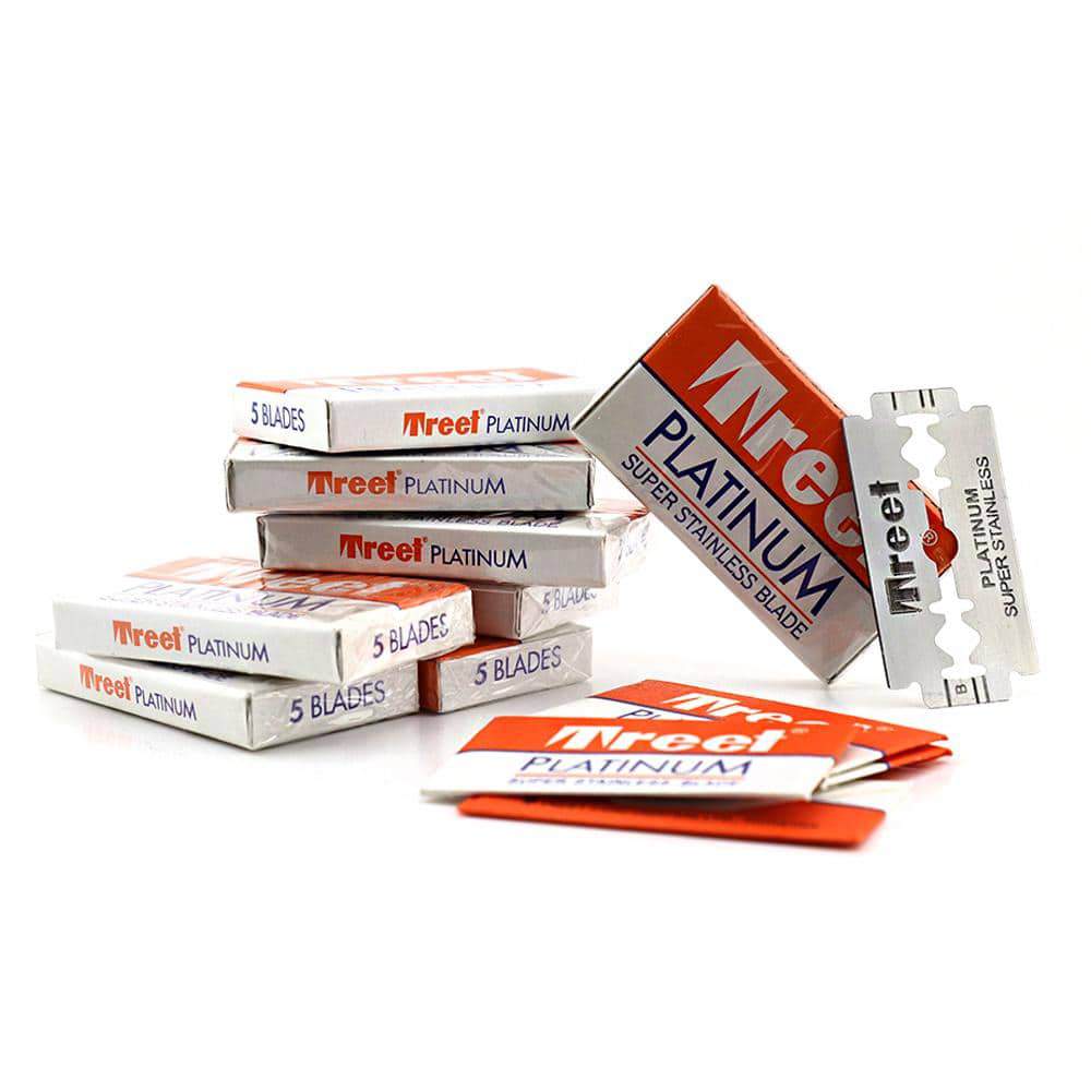 Treet Platinum Professional Single Edge Half Razor Blades - 5000 Count + 2 Free Metal Razors