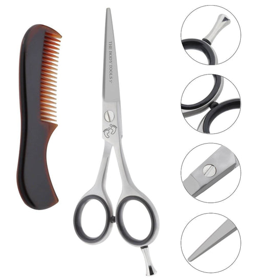 Beard & Mustache Hair Trimming Scissor + Beard Comb - HARYALI LONDON