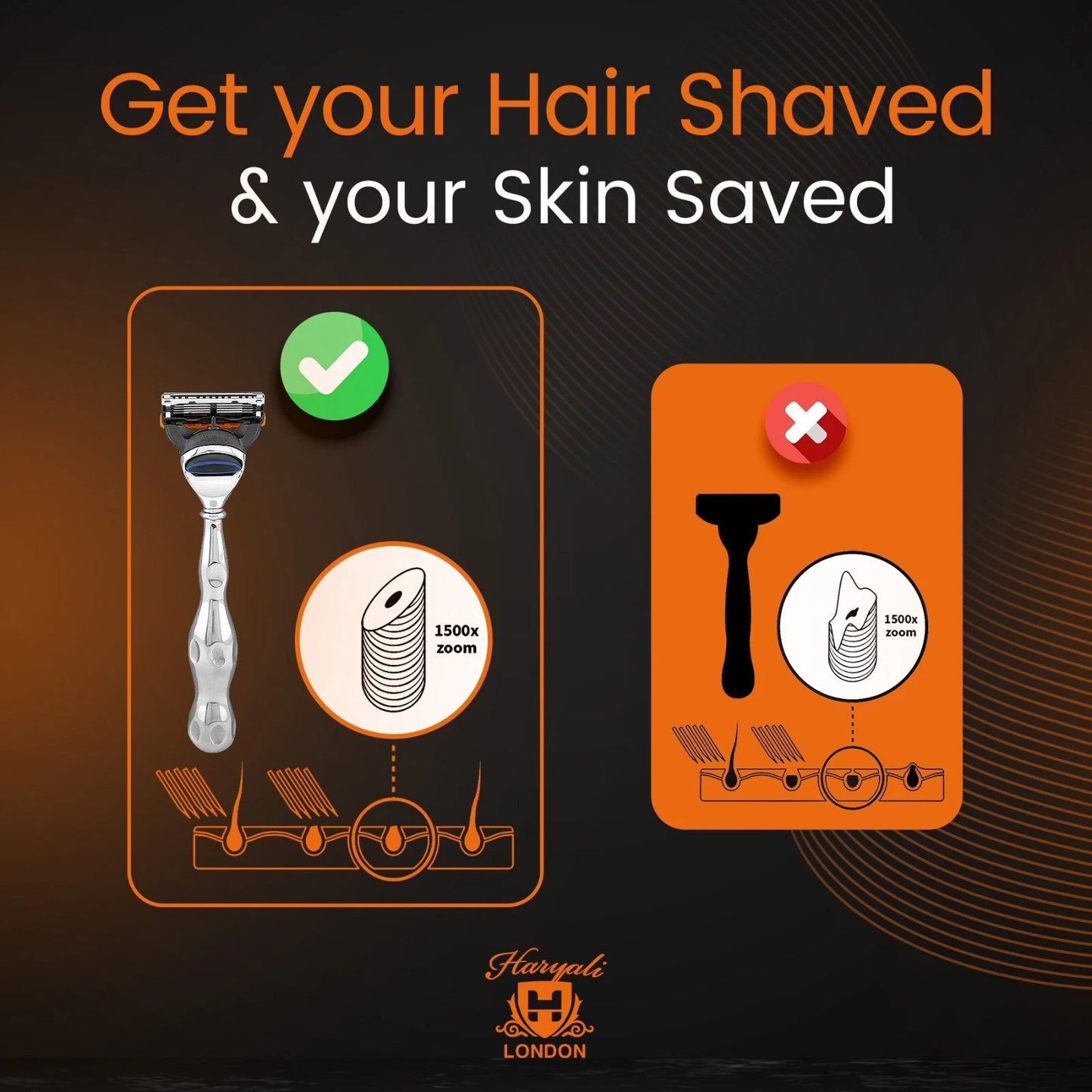 5 Blade Razor Stainless Steel Vase Shape