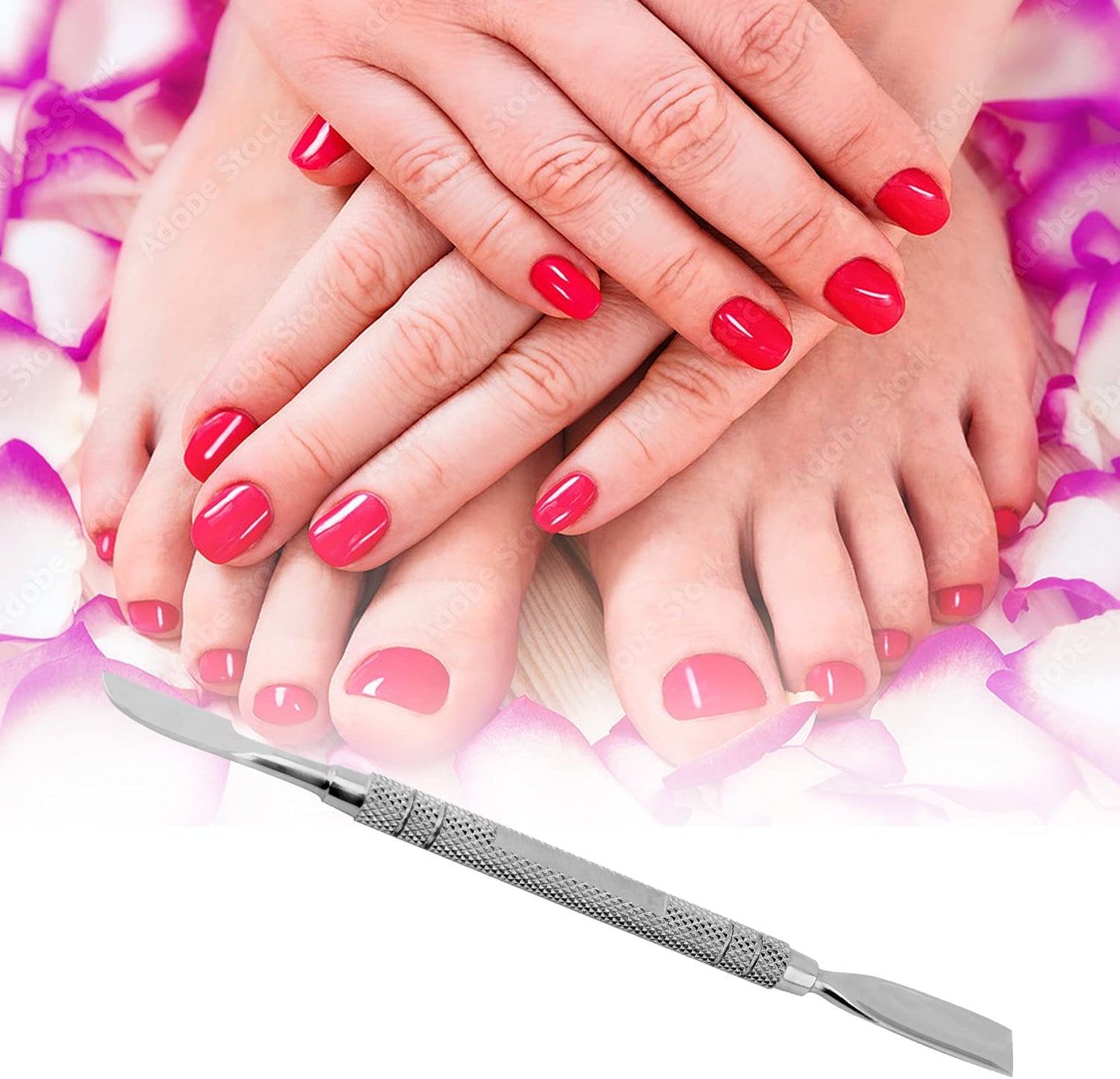 Stainless Steel Made Cuticle Knife & Pusher for Finger Nails Unisex - HARYALI LONDON