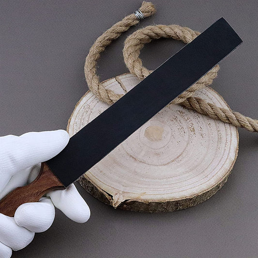 Two Sided Wood Handle Stick Strop for Sharping All Kind of Blades & Razors - HARYALI LONDON