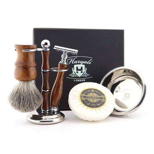 Haryali's Wooden Shaving Set