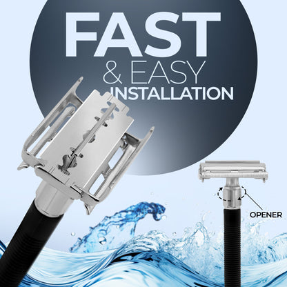 Haryali's Butterfly Safety Razor - Black - HARYALI LONDON