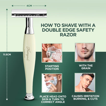 Haryali's Tandoori Safety Razor - Ivory Color - HARYALI LONDON