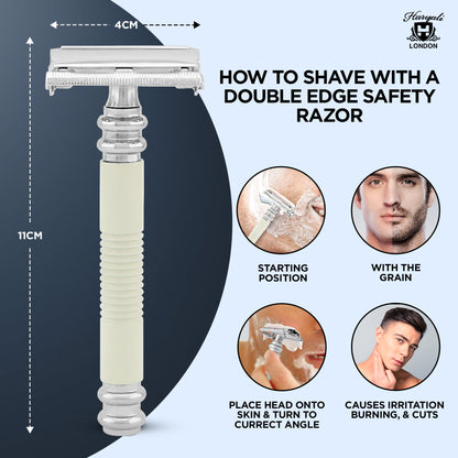 Butterfly Safety Razor Ivory - HARYALI LONDON