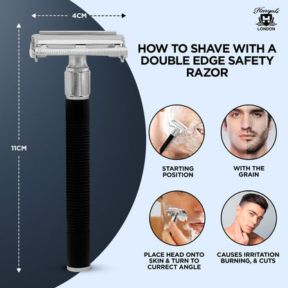 Haryali's Butterfly Safety Razor - Black - HARYALI LONDON