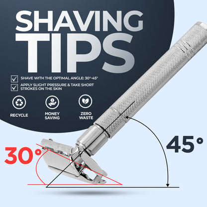 Haryali's Butterfly Safety Razor - Steel Handle - HARYALI LONDON