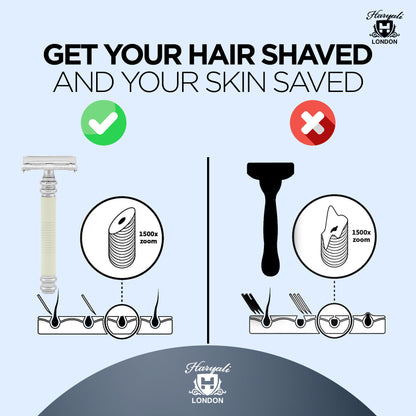 Butterfly Safety Razor Ivory - HARYALI LONDON