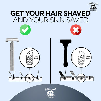 Haryali's Butterfly Safety Razor - Steel Handle - HARYALI LONDON