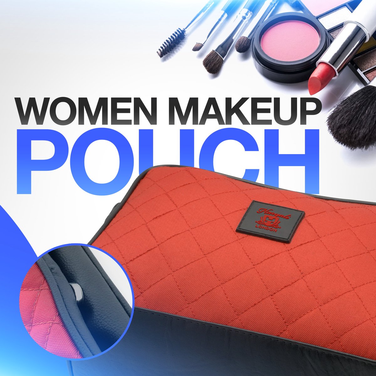 Haryali London Red Toiletry Travel Bag - HARYALI LONDON