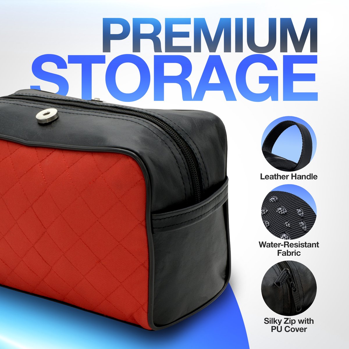 Haryali London Red Toiletry Travel Bag - HARYALI LONDON