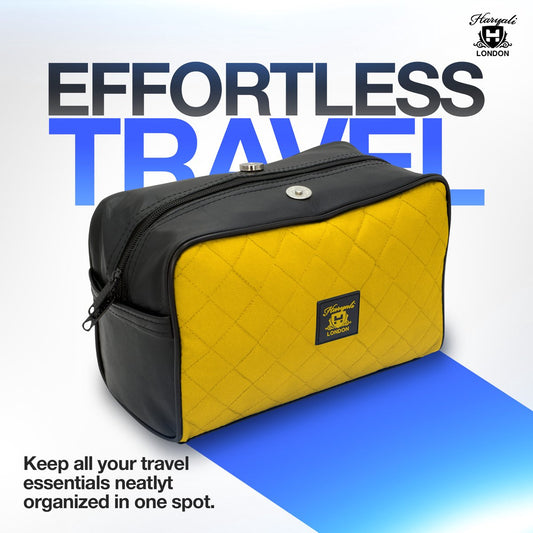 Yellow Colored Toiletry Travel Bag