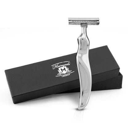 Double Edge Razor Stainless Steel Wavy - HARYALI LONDON