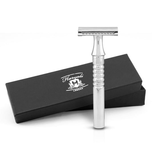 Haryali's Classy Safety Razor - Steel Handle
