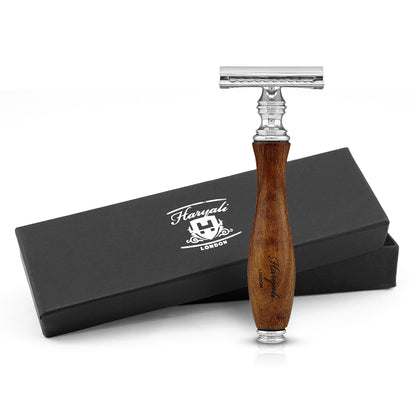 Haryali Double Edge Razor Wooden - HARYALI LONDON