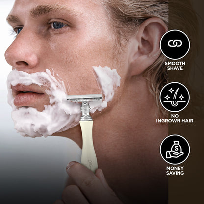 Haryali's Double Edge Safety Razor - Ivory - HARYALI LONDON
