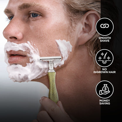 Haryali's Antiker Rasierhobel mit Doppelklinge – Gold