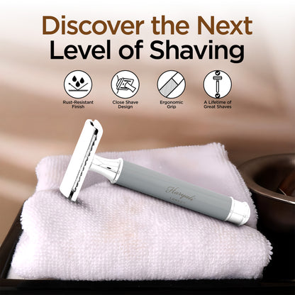 Haryali Double Edge Razor Titan - Grey - HARYALI LONDON