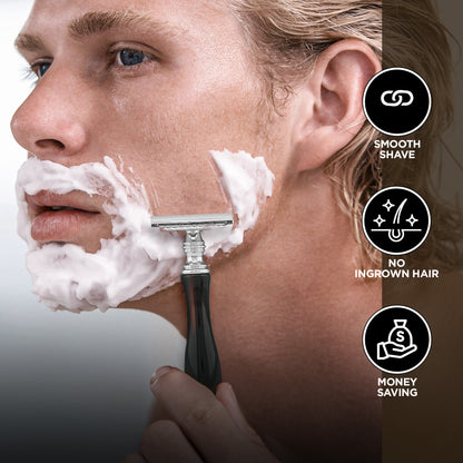 Haryali's Safety razor - Black Red - HARYALI LONDON