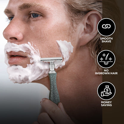 Haryali's Antique Double Edge Safety Razor - Grey - HARYALI LONDON