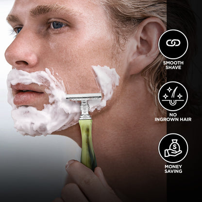 Haryalis Rasierhobel – Schildpatt-Horn-Imitation